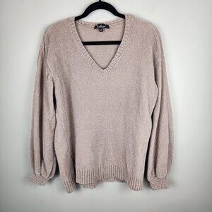 Lulus size S chenille v neck sweater Soft Cozy